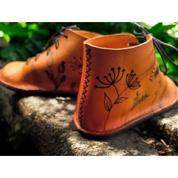 Polobotky vyšší oranžové s kresbou